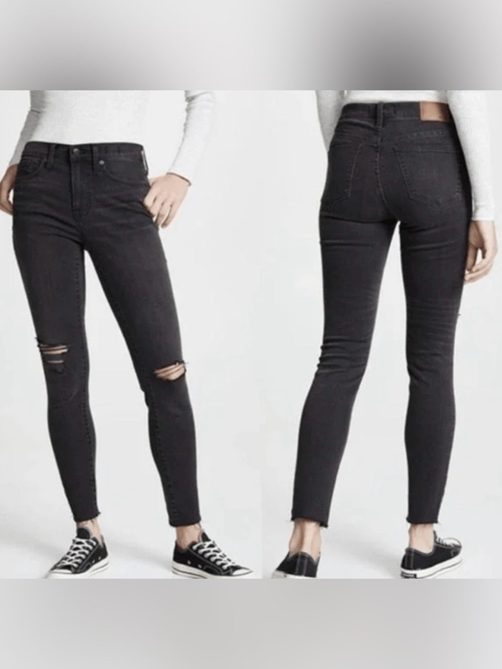 Madewell 9” High Rise Distressed Skinny Jean Size 27